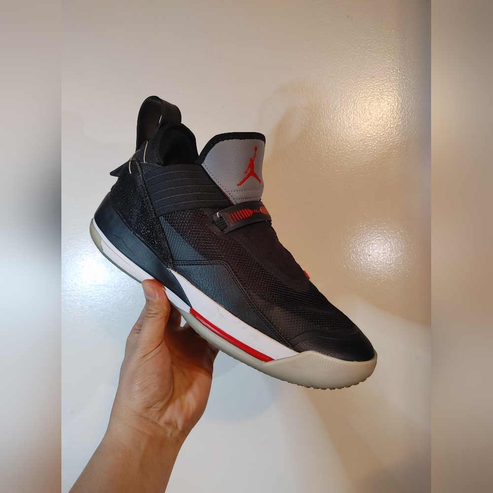 Air Jordan 33 XXXIII Black and Red Men's Shoes Fast Fit - Picture 4 of 7